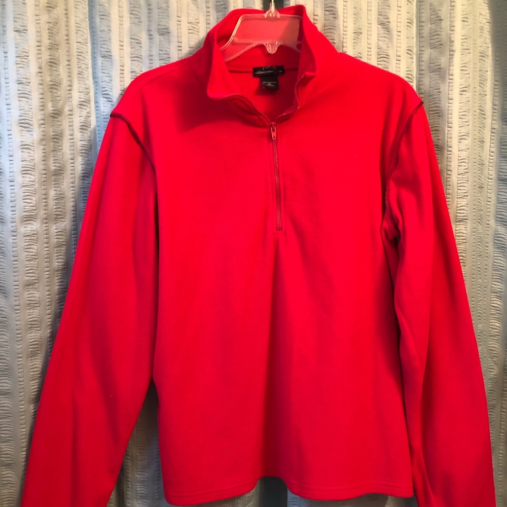 Moda International ~ Victoria's Secret Zip Closure Red Fleece XL